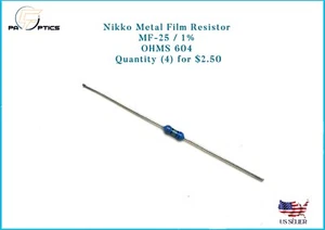 Resistencia de película metálica Nikko MFG: MF-25 / 1% OHMS 604/cantidad (5) por $2,50 - Imagen 1 de 3