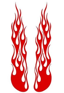 FLAME #32 DECAL VINYL GRAPHIC CAR TRUCK BLAZE SUV SEMI CROSS OVER FIRE HOOD VAN - Picture 1 of 2