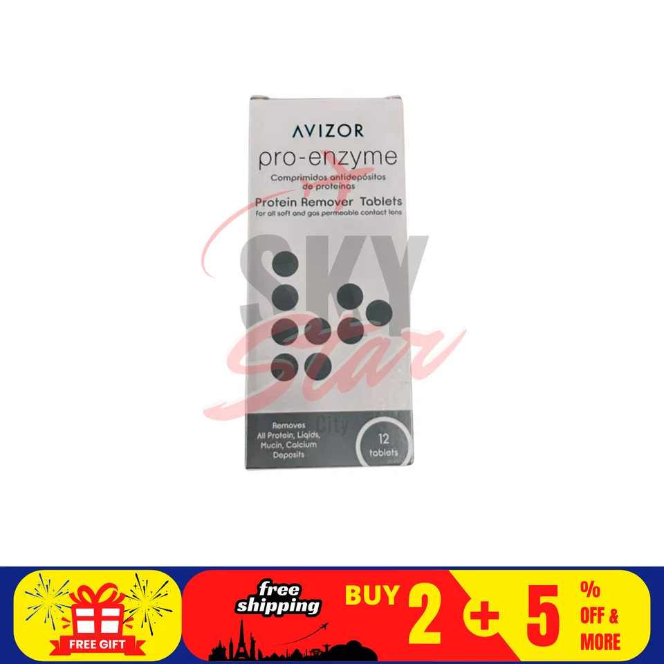 1er Pack Avizor PRO-ENZYME Proteinentferner Tabletten 12er Kontaktlinsen weich