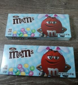 M&M's Milk Chocolat 3.10 oz Box, Easter Candy, 2 Packs. Pastel Colors SHIP24HRS
