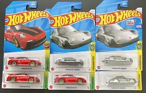 Hot Wheels Porsche Mix x6 Autos - Porsche 911 GT3 Carrera Schlüsselanhänger - Lot #37 - Bild 1 von 2
