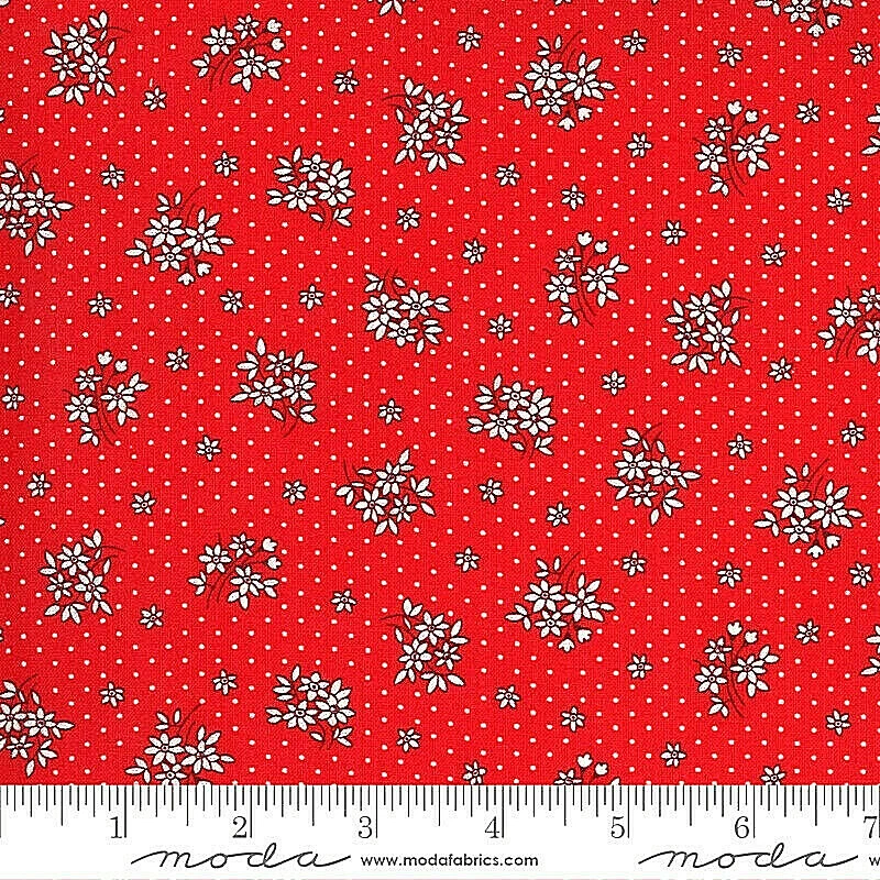 Moda Fabrics #33595 18  "30'S PLAYTIME"  BY CHLOE'S CLOSET "SCARLET"  BTY - Image 1 of 1