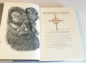 1963 LTD ED. RESURRECTION by Leo Tolstoy - SIGNED by FRITZ EICHENBERG - ILLUS. - Picture 1 of 8