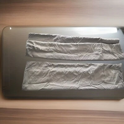 Juego de 2 fundas de almohada de microfibra tamaño king a rayas ligeramente brillantes negras (19x39) Foto 1 de 3