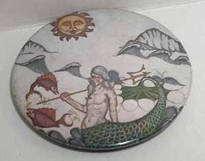 NEPTUNE GOD OF THE SEA ROMAN GOD PIN BADGE BUTTON COLLECTABLE NOVELTY POSEIDON - Picture 1 of 2