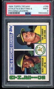 1984 Topps Tiffany #156 Rickey Henderson PSA 9
