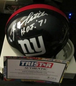 Y.A. TITTLE NEW YORK GIANTS SIGNED MINI HELMET TRI STAR CERTIFIED COA - Picture 1 of 1