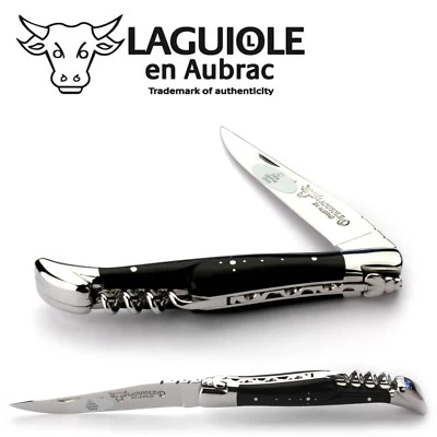 Laguiole en Aubrac Taschenmesser Ebenholz Korkenzieher L0312EBIF 12 cm Messer