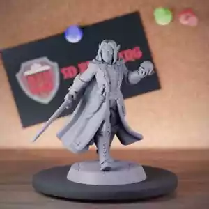 Vampire Fighter Miniatur Fluch von Strahd Dungeons and Dragons Mini DnD 5e TTRPG - Bild 1 von 8