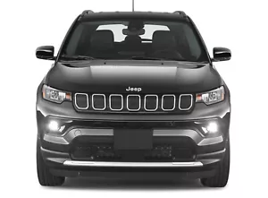 White LED Halo Fog Lights Angel Eye Driving Lamp For 2022 2023 2024 Jeep Compass - Picture 1 of 8