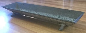 OLD VTG ANTIQUE CAST IRON FARM BARN FEED FOOTED GARDEN PLANTER TROUGH 41” METAL - Picture 1 of 12