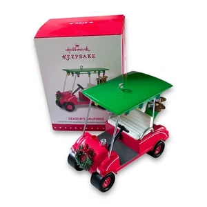 Seasons Golfings Hallmark Andenken Ornament 2015 Golfwagen Dekoration - Bild 1 von 11