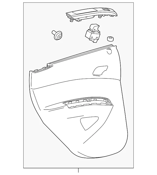 Genuine GM Very Dark Pewter Front Passenger Side Door Trim 95299123 Foto 1 de 2