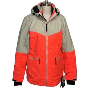 Killtec Brt Orange Tan Insulated Teflon EcoElite Waterproof Jacket Women 12 NWT - Picture 1 of 12