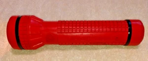 Coleman Powermate Flashlight Red Plastic Camps Outdoor Night Flashlight 10" 2D - Picture 1 of 6