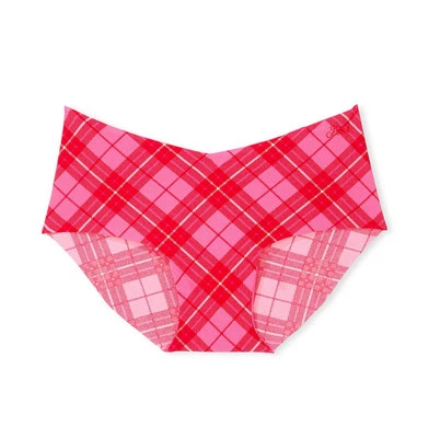 Новый с Ярлыками VICTORIA'S SECRET (S) без шоу HIPHUGGER трусики розовый и красный клетку необработанный край - Изображение 1 из 3