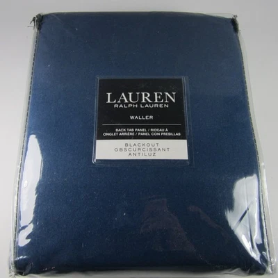 Ralph Lauren Waller Navy Blue Blackout Back Tab / Rod Pocket / Ring Top 52x84” - Image 1 of 4