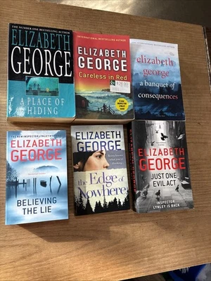 Elizabeth George, Lot Of 6 x Books, Believing The Lie, Edge Of Nowhere (PB) Q4a - image 1 of 4