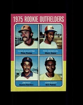 Jim Rice Augustine Mangual Scott 1975 Topps #616 Rookie Outfielders radiocontrol Foto 1 de 2