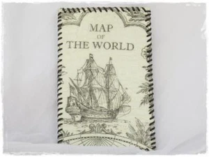 Funda de cuero para tarjetas de visita estuche para tarjetas de barco pirata tarjetero tarjeta de cuero - Imagen 1 de 5