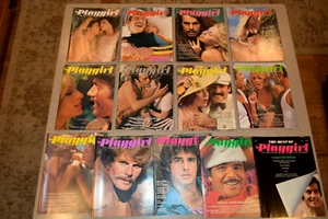 VINTAGE 1974 PLAYGIRL MAGAZINE 2ND YEAR COLLECTION ALL 12 COMPLETE AND YEAR BOOK - Picture 1 of 11
