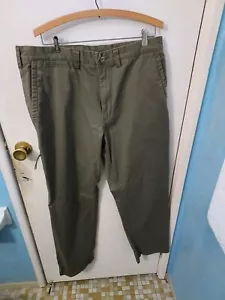 Duluth Trading Co. Khakis, Men's, Green, 38x34 - Picture 1 of 4