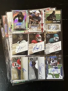 Lot of 34 Different NFL Draft Rookies SIGNED College NCAA Football Cards NM-MT - Picture 1 of 9