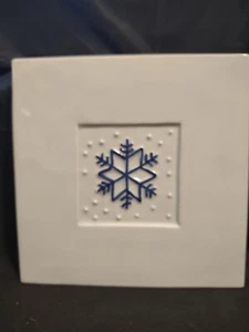 Crate & Barrel Ceramic Snowflake Trivet Made in Italy Ceramica Stefani - Picture 1 of 6