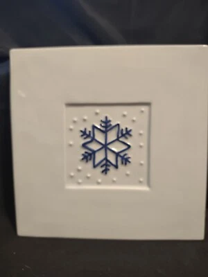 Crate & Barrel Ceramic Snowflake Trivet Made in Italy Ceramica Stefani - Image 1 of 4