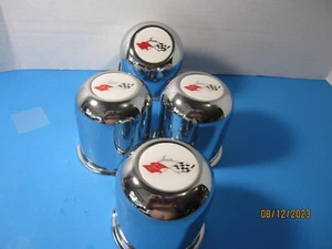 1 KIT OF 4 CENTER CAPS STEEL CHROME  5  LUG CONVO PRO CENTERLIINE WHEELS W/IMPAL - Picture 1 of 1