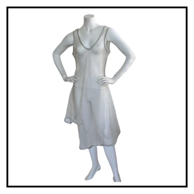 *Pre-owned, Good Condition* Cynthia Ashby Sheer Silk Sleeveless Dress Sz Medium Foto 1 de 3