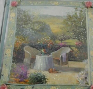 Paper Magic Group Blank Inside Roses at 4 corners chairs table - Picture 1 of 3