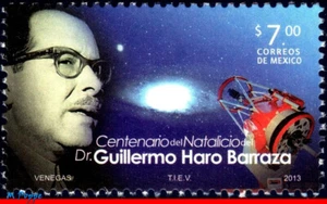 2816 MEXICO 2013 GUILLERMO H.BARRAZA, SPACE EXPLORATION, ASTRONOMER, MNH - Picture 1 of 2