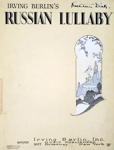 Partituras de canción de cuna rusa 1927 Irving Berlin vals piano banjo ukelele - Imagen 1 de 5