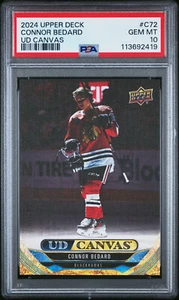 2024-25 Series 2 Connor Bedard UD Canvas C72 PSA 10 - Chicago Blackhawks - Picture 1 of 2