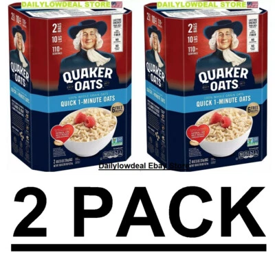PACK 2 - Avena Quaker Quick 1 minuto (5 lb., 2 ct.) TOTAL 20 libras Foto 1 de 4
