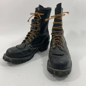 Wesco Jobmaster Steel Toe Black Leather Boots With + Kiltes Size 11.5E - Picture 1 of 22