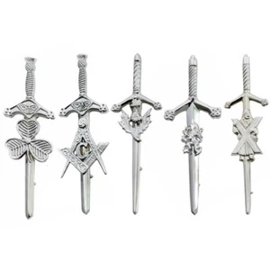 Gonna abito tradizionale Highland Kilt Pin scozzese 4 kilt spille sporran sporran - Foto 1 di 5