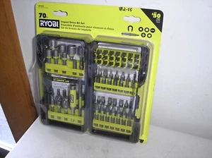 NEW 70 PC. RYOBI AR2040 IMPACT DRIVE BIT SET - Picture 1 of 3