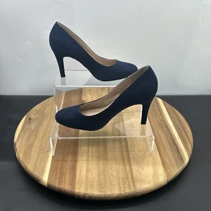 Dorothy Perkins Women Court Shoes Size 5 Faux Suede Cone Heel Almond Toe Slip On - Picture 1 of 17