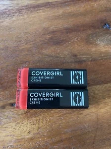 2X *NEW* Covergirl Exhibitionist Creme Lipstick Lipcolor 3.5g 500 Lit A Fire - Picture 1 of 5