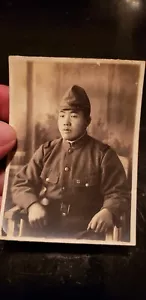 WW2 original Japanese photo of SOLDIER signed on the back - Picture 1 of 2