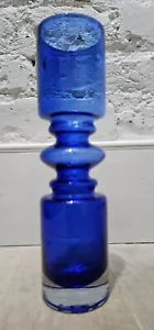 Scandinavian style Blue Cased Hooped Glass 25.5cm tall - Picture 1 of 3