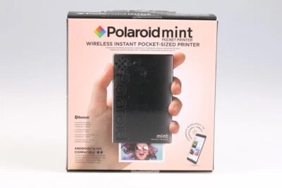 Stampante tascabile istantanea Polaroid nera polaroidmint wireless instant pocke - Immagine 1 di 3