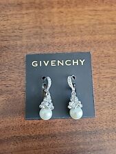 Givenchy Crystal Cluster Drop Faux Pearl Earrings $48.00 Retail
