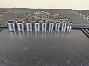 #bg153 Snap-On 9Pc 1/2" Flank Drive Socket Set Chrome TW Series - Picture 1 of 23