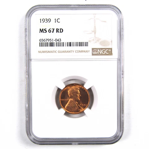 1939 Lincoln Wheat Cent MS 67 RD NGC Penny 1c Uncirculated SKU:I3144 Cover