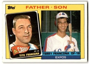 1985 Topps Tito Francona/Terry Francona #134 St. Louis Cardinals/Montreal Expos - Picture 1 of 2