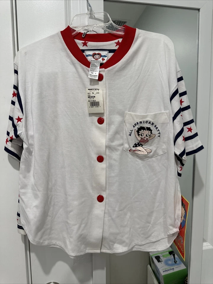 Conjunto de pijama Betty Boop íntimo talla mediana todo americano Betty nuevo con etiquetas de colección 1996 raro Foto 1 de 4