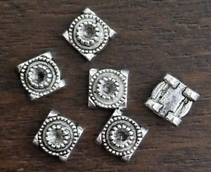 100 x Tibetan Bali 3D Ornate Square Spacer Bead 8.5mm (B19) - Picture 1 of 1